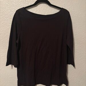 Faded Glory Black Off The Shoulder Long Sleeve Top
